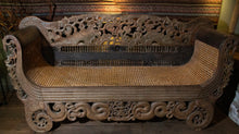 Load image into Gallery viewer, Monumental Mollucan Carved and Caned Day Bed