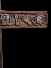 Load image into Gallery viewer, A Rare Folk Art Oddfellows Crucifix with Symbols of the Crucifix