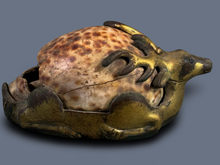 Load image into Gallery viewer, Han Period Deer Form Gilt Bronze Mat Weight