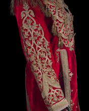 Load image into Gallery viewer, Antique Afghanistan Velvet and Gold Soutache Embroidered Dress
