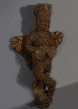 Load image into Gallery viewer, Wood Carved Bracket of a Musician from Tamil Nadu