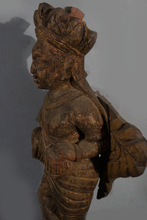 Load image into Gallery viewer, Wood Carved Bracket of a Musician from Tamil Nadu