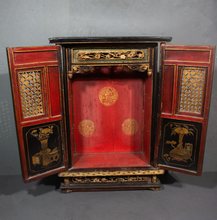 Load image into Gallery viewer, Straits Chinese Lacquer and Gilded Ancestral Shrine