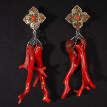 Load image into Gallery viewer, Red Branch Coral Earrings Designed by Jackie Little