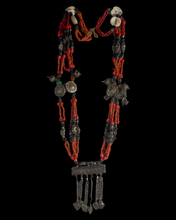 Load image into Gallery viewer, Tajik Coral and Silver Necklace Collection