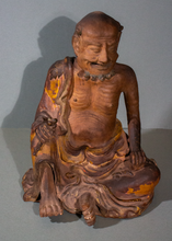 Load image into Gallery viewer, Shiwan Stoneware Figure of Arhat Damo Bodhidharma