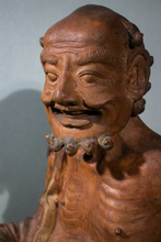 Load image into Gallery viewer, Shiwan Stoneware Figure of Arhat Damo Bodhidharma