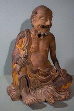 Load image into Gallery viewer, Shiwan Stoneware Figure of Arhat Damo Bodhidharma