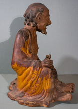 Load image into Gallery viewer, Shiwan Stoneware Figure of Arhat Damo Bodhidharma