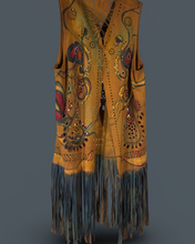 Load image into Gallery viewer, Leather Atelier Carpe Diem Hand Painted Vest