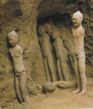 Load image into Gallery viewer, Colored plate showing similar figures in the mausoleum dig site.