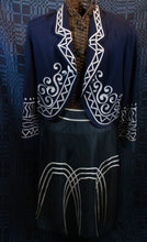 Load image into Gallery viewer, 1980&#39;s  White on Indigo  Embroidered Jacket
