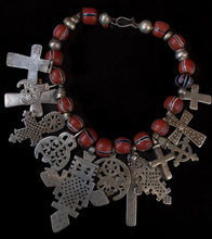 Load image into Gallery viewer, Ethiopian Silver Cross Necklace