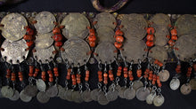 Load image into Gallery viewer, Headdress Band with Coral and Gilt coins from Zaine Morocco
