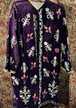 Load image into Gallery viewer, Front view of embroidered velvet Ottoman jacket.
