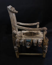 Load image into Gallery viewer, Mexican Face Mask Folk Art Chair
