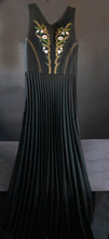 Load image into Gallery viewer, Germanic Black Wool Dress with Embroidery
