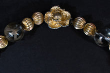 Load image into Gallery viewer, Vermeil , Enamel, Crystal  and Rose Quartz Rosary  Necklace