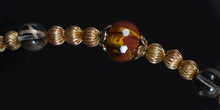 Load image into Gallery viewer, Vermeil , Enamel, Crystal  and Rose Quartz Rosary  Necklace
