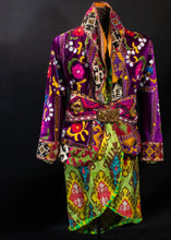 Load image into Gallery viewer, Ikat Silk Wrap Dress by Hogo Natsuwa
