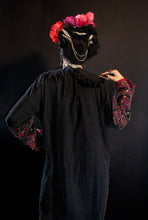 Load image into Gallery viewer, Back view of Indus Kohistani tunic. Silver hair ornaments are listed separately.