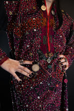 Load image into Gallery viewer, Detail of Embroidered Indus Kohistani tunic with unusual chain stitching and dense ornamentation.