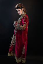 Load image into Gallery viewer, Side view of velvet Hazara dress

