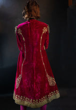 Load image into Gallery viewer, Back view of velvet Hazara dress
