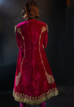 Load image into Gallery viewer, Back view of velvet Hazara dress
