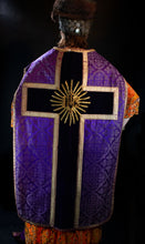 Load image into Gallery viewer, Purple Chasuble with IHS Gold Embroidery