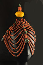 Load image into Gallery viewer, Bhutanese Coral Headdress