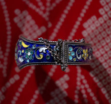 Load image into Gallery viewer, Enameled Bracelet on Silver from Central Asia