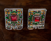 Load image into Gallery viewer, Enamel and Silver Enamel Earring Collection