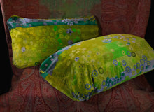 Load image into Gallery viewer, Pair of Vintage Velvet Printed Primavera Shams Designed by Jack Lenore Larson