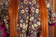 Load image into Gallery viewer, Detail of intricate embroidery on back of this kanjari jacket. Lohana, Pallari or Burfati group, Thano Bula Khan, Dadu