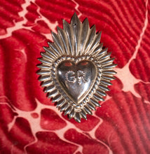 Load image into Gallery viewer, Silver Heart Milagros from Peru
