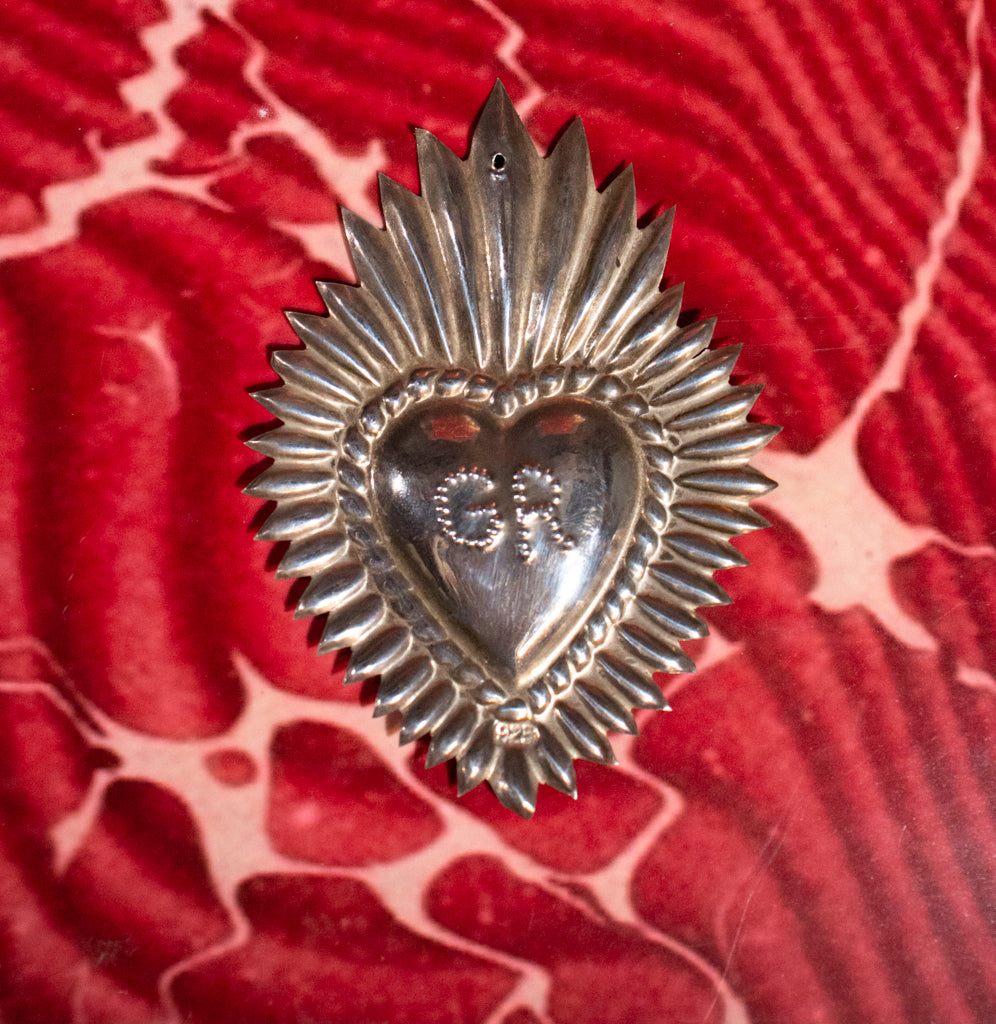 Silver Heart Milagros from Peru