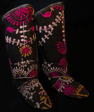 Load image into Gallery viewer, Leather Vintage Suzani Boots from Afghanistan