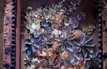 Load image into Gallery viewer, Closeup of &quot;floral&quot; detail created in shells
