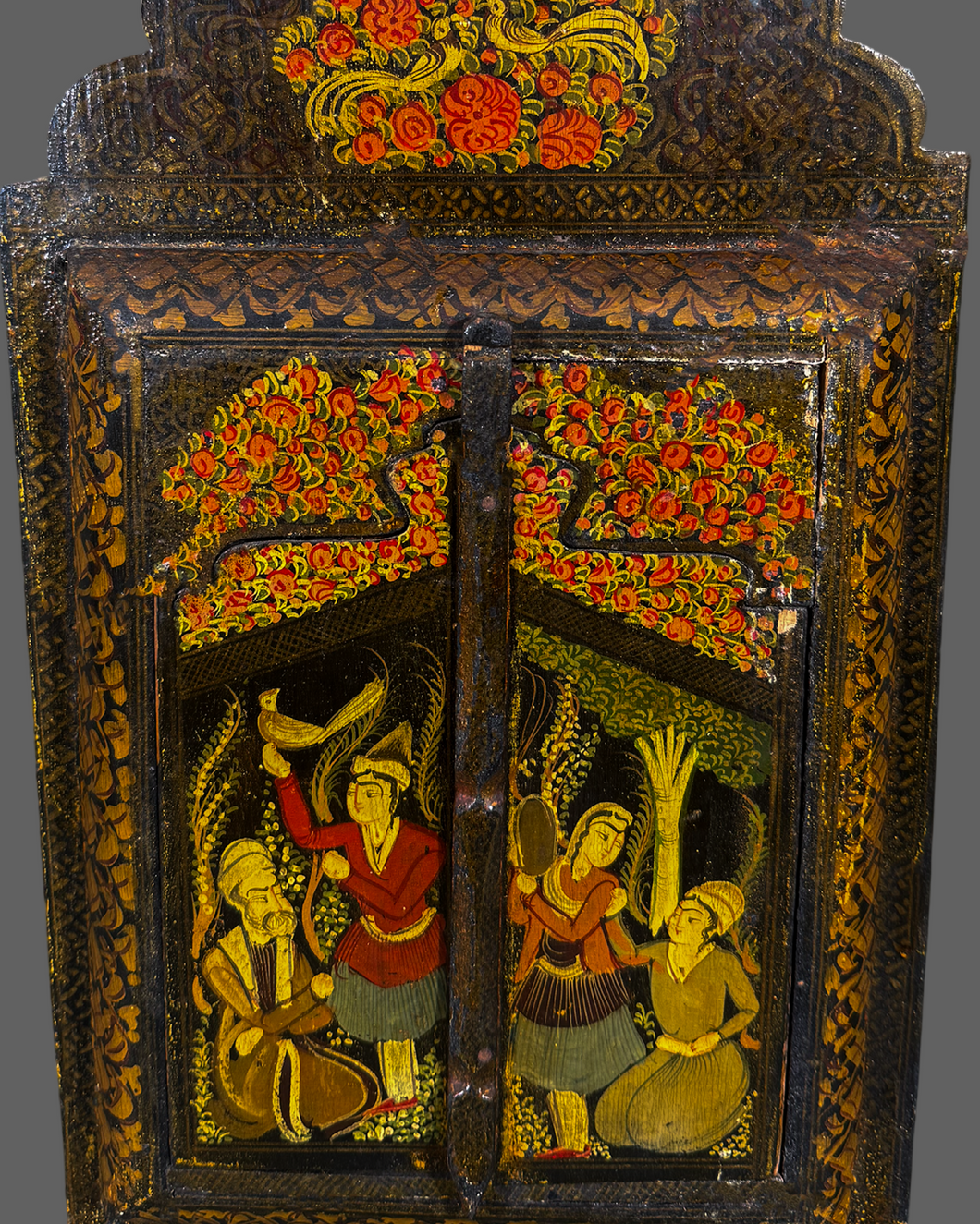 Qajar Lacquer Double Door Mirror