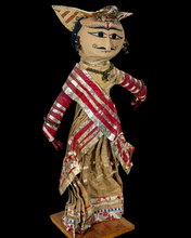 Load image into Gallery viewer, Indian Doll Dressed in Paper and Cloth Clothing
