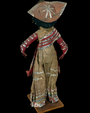 Load image into Gallery viewer, Indian Doll Dressed in Paper and Cloth Clothing
