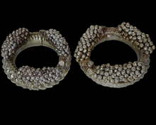 Load image into Gallery viewer, Pair of Silver Anklets/Bracelets  from Rajasthan with Gajre Ornamentation .
