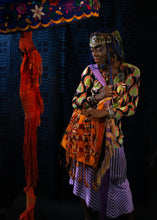 Load image into Gallery viewer, Up cycled Moroccan Camel bag as  Beach, Diaper  or Week End Hand Bag
