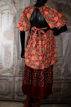 Load image into Gallery viewer, Printed Smock Blouse with Peekaboo Back
