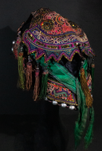 Load image into Gallery viewer, Chinese Embroidery Silver Studded , Silk Tasseled Hat
