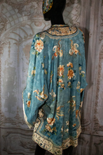 Load image into Gallery viewer, Chinese  Mandarin Powder Blue Silk Antique  Robe with Forbidden Knot Design
