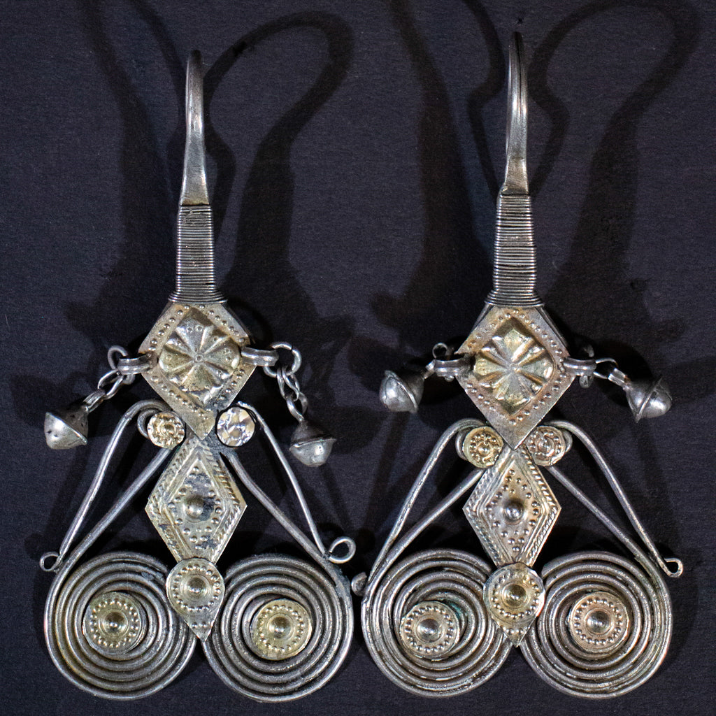 Kazakh Silver Earring