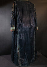 Load image into Gallery viewer, Yemen  Indigo Dress  with Embroidery and Brass Sequins
