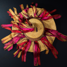Load image into Gallery viewer, Antique Chiapas Man's Palm Straw Hat with Silk Tassels
